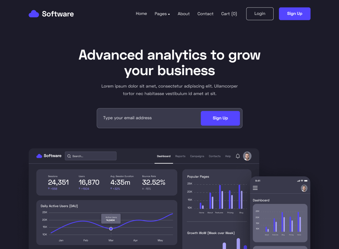 Home V3 - Software Webflow Template