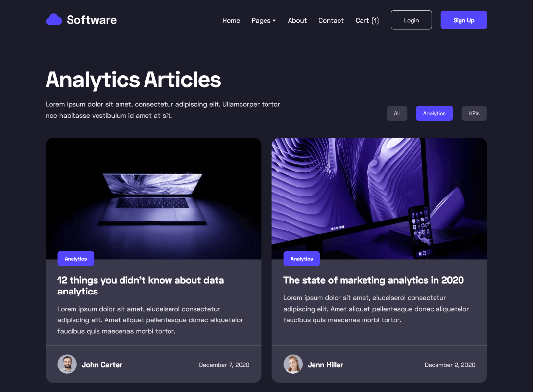 Blog Category - Software Webflow Template