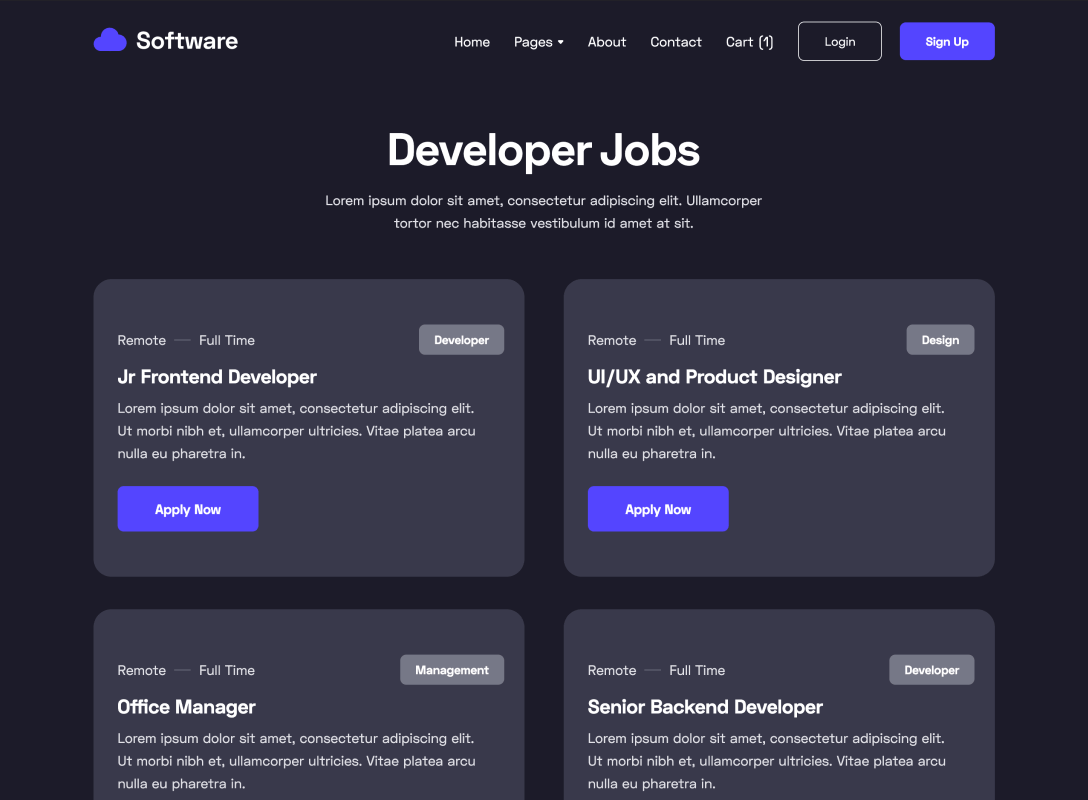 Jobs Category - Software Webflow Template