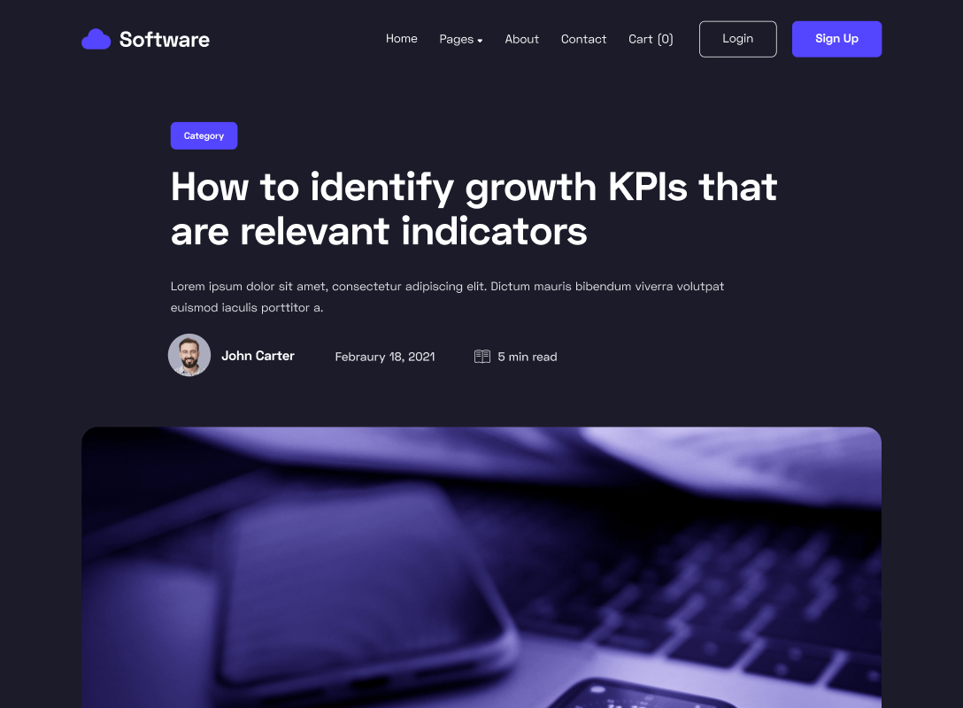Blog Post - Software Webflow Template