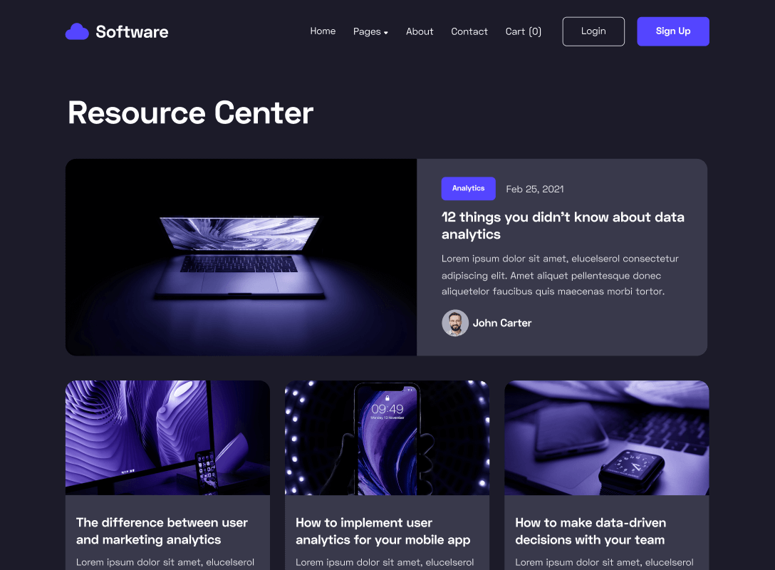 Blog V2 - Software Webflow Template
