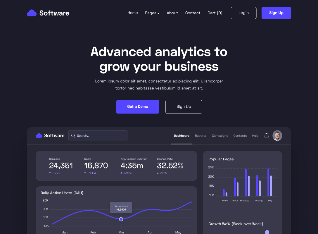 Home V1 - Software Webflow Template