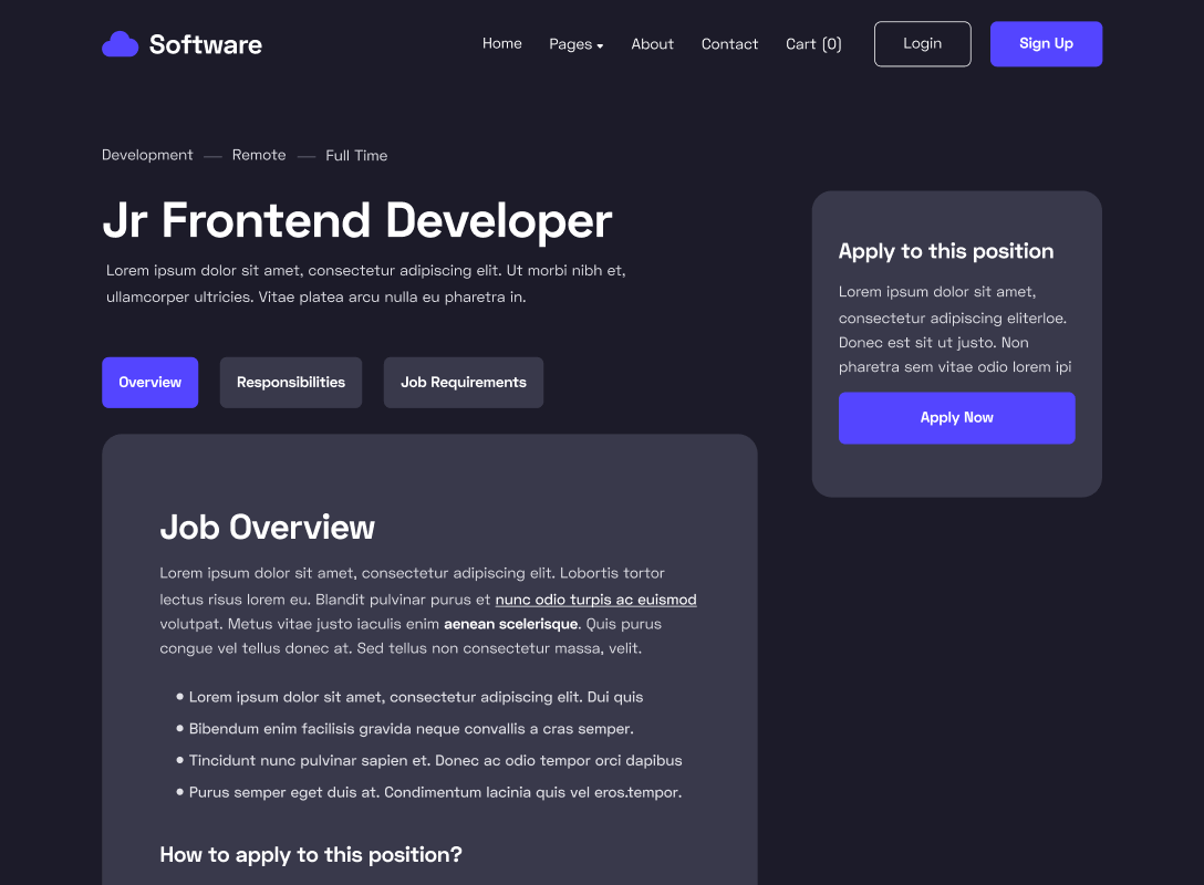 Career Single - Software Webflow Template