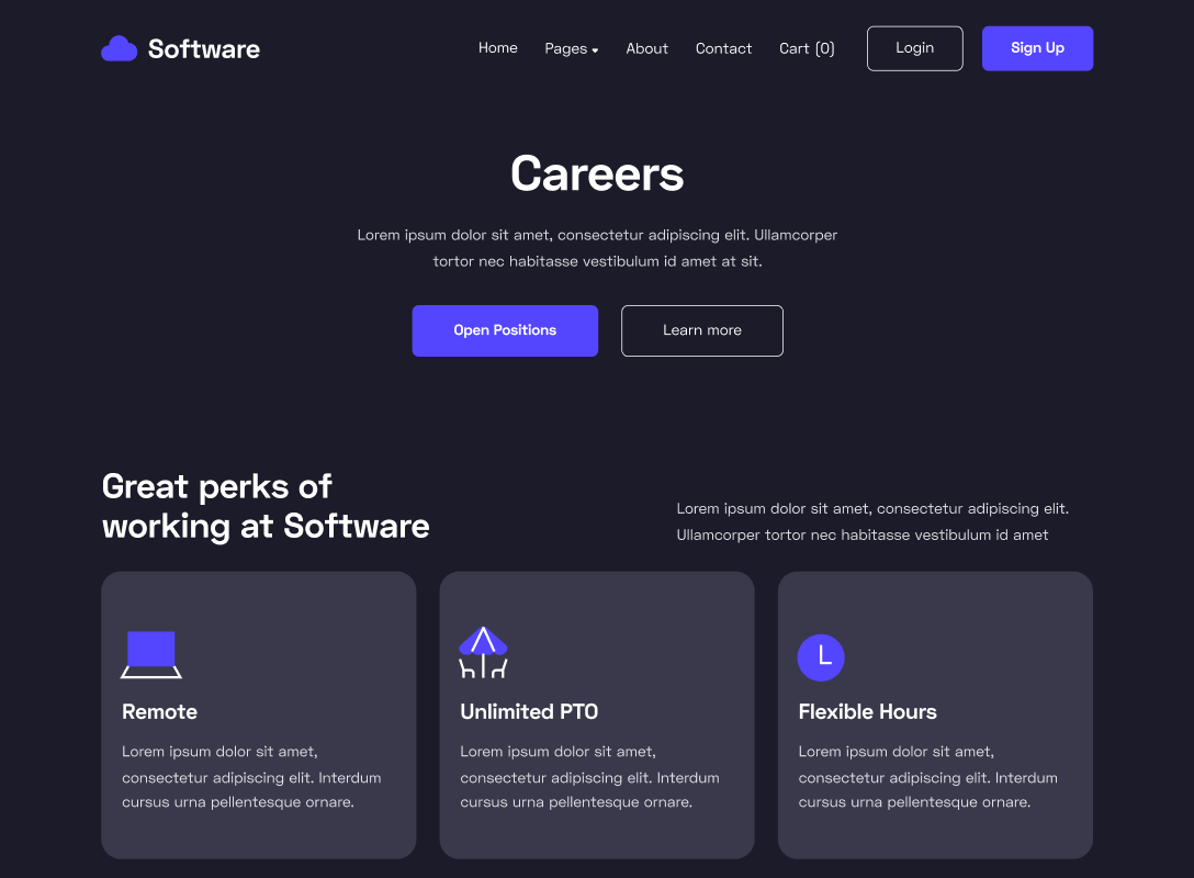 Careers - Software Webflow Template
