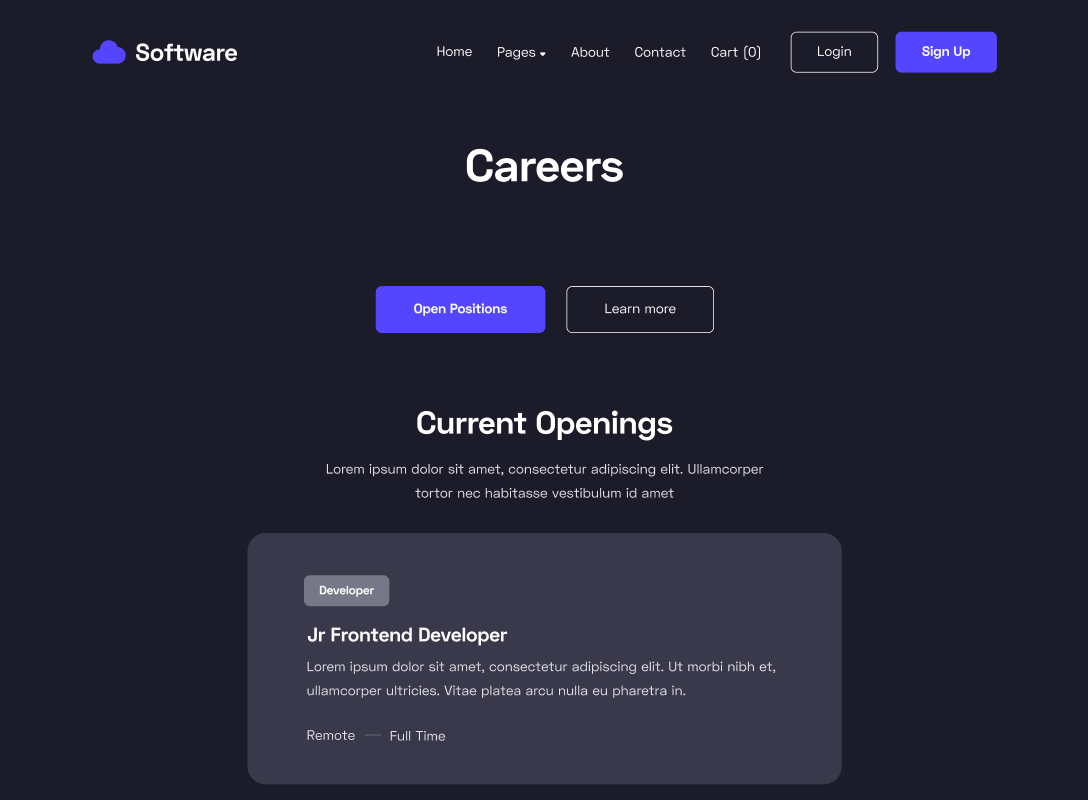 Careers - Software Webflow Template